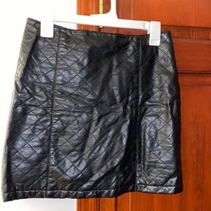 Pleather black skirt